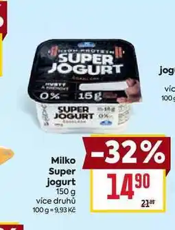 Billa Milko Super jogurt 150 g nabídka