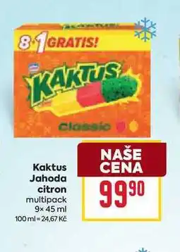 Billa Kaktus Jahoda citron multipack 9x 45 ml nabídka