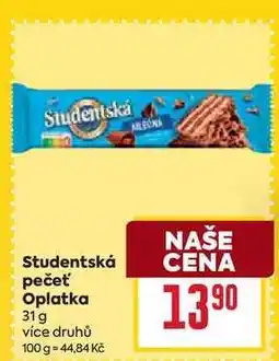 Billa Studentská pečeť Oplatka 31 g nabídka