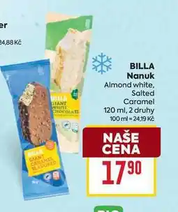 Billa BILLA Nanuk Almond white, Salted Caramel 120 ml nabídka