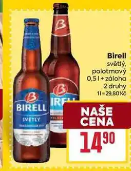 Billa Birell světlý, polotmavý 0,5l nabídka