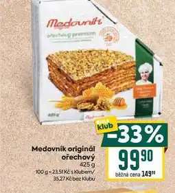 Billa Medovník originál ořechový 425 g nabídka