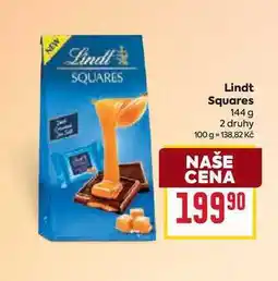 Billa Lindt Squares 144 g nabídka