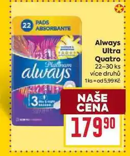 Billa Always Ultra Quatro 22-30ks nabídka