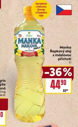 Billa Manka Řepkový olej s máslovou příchutí 1l nabídka