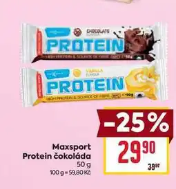 Billa Maxsport Protein čokoláda 50 g nabídka