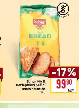 Billa Schär Mix B Bezlepková pečicí směs na chléb 1kg nabídka