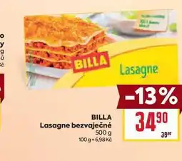 Billa BILLA Lasagne bezvaječné 500 g nabídka