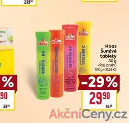 Billa Haas Šumivé tablety 80 g nabídka