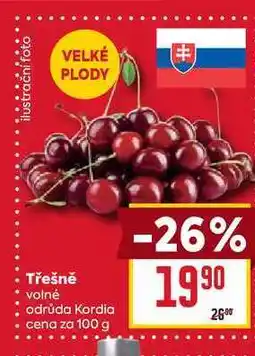 Billa Třešně volné 100g nabídka