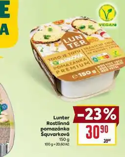 Billa Lunter Rostlinná pomazánka Šquvarková 150 g nabídka