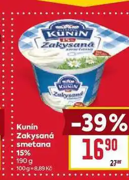 Billa Kunín Zakysaná smetana 15% 190 g nabídka