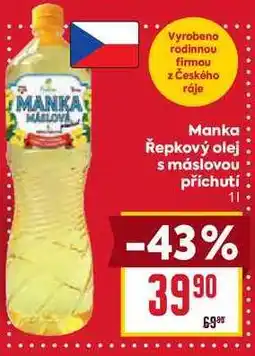 Billa Manka Řepkový olej s máslovou příchutí 1l nabídka