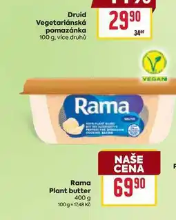Billa Rama Plant butter 400 g nabídka