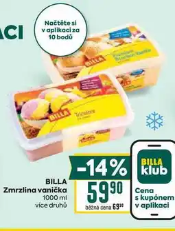 Billa BILLA Zmrzlina vanička 1000 ml nabídka