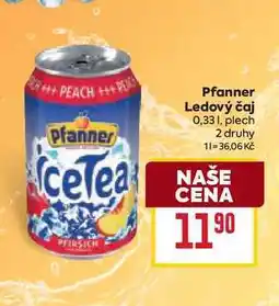 Billa Pfanner Ledový čaj 0,331, plech nabídka
