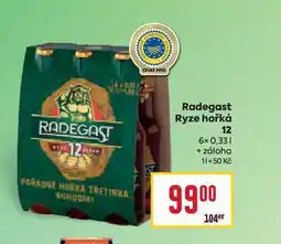 Billa Radegast Ryze hořká 12 6x0,33l nabídka