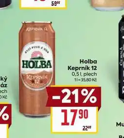 Billa Holba Keprník 12 0,51, plech nabídka