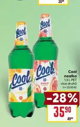 Billa Cool nealko 1,51, PET nabídka