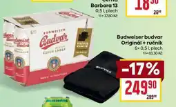 Billa Budweiser budvar Originál + ručník 6x 0,51, plech nabídka