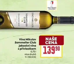 Billa Víno Mikulov Sommelier Club jakostní vína s přívlastkem 0,75l nabídka