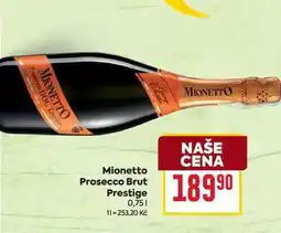 Billa Mionetto Prosecco Brut Prestige 0,75l nabídka