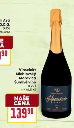 Billa Vinselekt Michlovský Moravica Šumivé víno 0,75l nabídka
