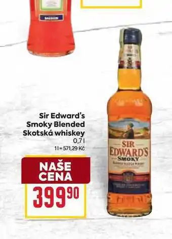 Billa Sir Edward's Smoky Blended Skotská whiskey 0,7l nabídka