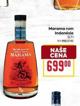 Billa Marama rum Indonésie 0,7l nabídka