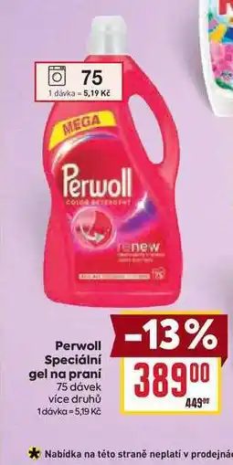 Billa Perwoll Speciální gel na praní 75 dávek nabídka