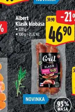 Albert Albert Klasik klobása 220 g nabídka
