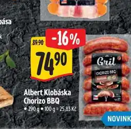 Albert Albert Klobáska Chorizo BBQ 290 g nabídka