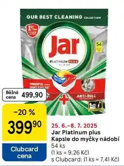 Tesco Jar Platinum plus Kapsle do myčky nádobí, 54 ks nabídka