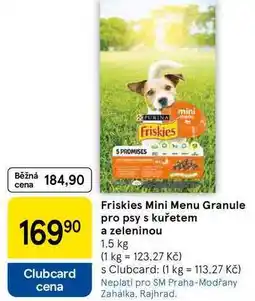 Tesco Friskies Mini Menu Granule pro psy s kuřetem a zeleninou, 1,5 kg nabídka
