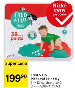 Tesco Fred Fred & Flo Plenkové kalhotky, 34-42 ks, více druhů nabídka