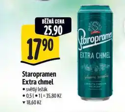 Albert Staropramen Extra chmel 0,5 l nabídka
