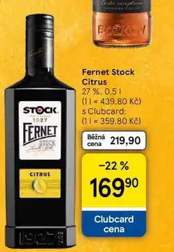 Tesco Fernet Stock Citrus 27%, 0.5 l nabídka