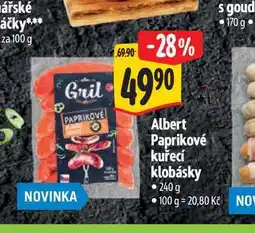 Albert Albert Paprikové kuřecí klobásky 240g nabídka