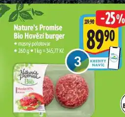 Albert Nature's Promise Bio Hovězí burger 260 g nabídka
