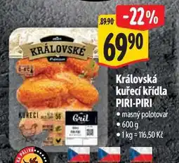 Albert Královská kuřecí křídla PIRI-PIRI 600 g nabídka