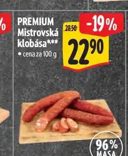 Albert PREMIUM Mistrovská klobása 100 g nabídka