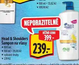 Albert Head & Shoulders šampon 800ml, vybrané druhy nabídka