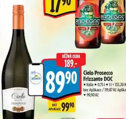 Albert Cielo Prosecco Frizzante DOC 0,75 l nabídka