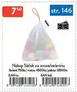 Qanto Nakup Sáček na ovoce/zeleninu nabídka