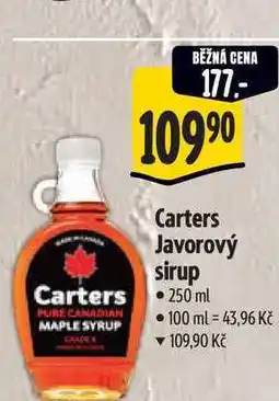 Albert Carters Javorový sirup 250 ml nabídka