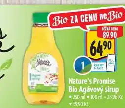 Albert Nature's Promise Bio Agávový sirup 250 ml nabídka