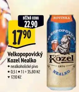 Albert Velkopopovický Kozel Nealko 0,5 l nabídka
