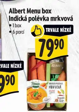 Albert Albert Menu box Indická polévka mrkvová 1box 6 porcí nabídka