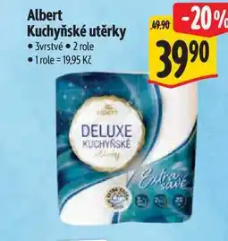 Albert Albert Kuchyňské utěrky 3vrstvé 2 role nabídka