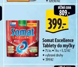 Albert Somat Excellence Tablety do myčky 75 ks nabídka